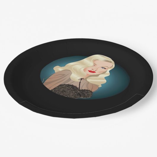 Peekaboo Spooky Zitat Pappteller (Schrägansicht)