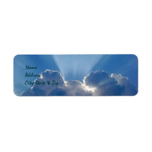 Peekaboo Sun und Wolken-Adressen-Etiketten