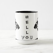 Peekaboo-Welpe Lustiger Becher Tasse (Zentrum)
