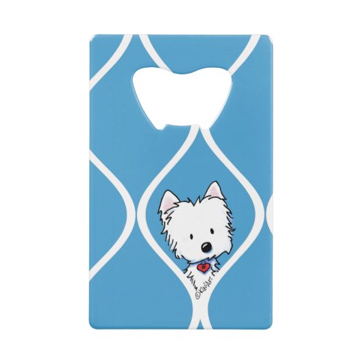 Peekaboo Westie Kreditkarte Flaschenöffner (Vorderseite)