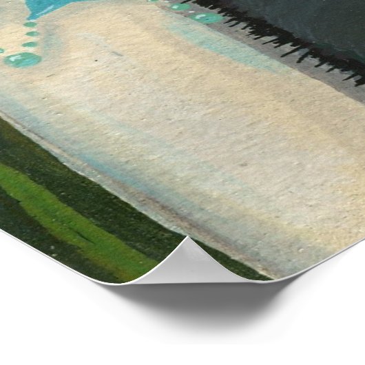 Peekaboo Witz und Cat Poster (Ecke)