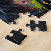 Peekapoo: Schwarze Peke-A-Poo-Acrylkunst Puzzle (Seite)