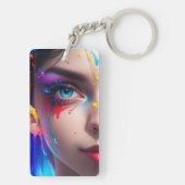 Peeking-Akryllischer Schlüsselanhänger (Rückseite)