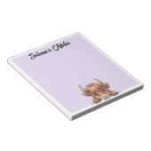 Peeking Baby Highland Longhorn Cow Notizblock (angewinkelt)