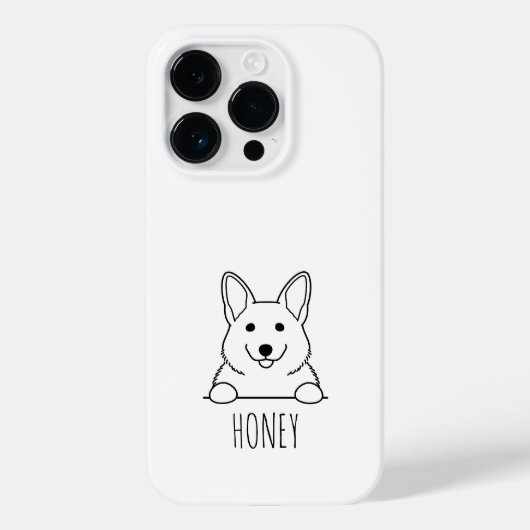 Peeking Beagle Niedlicher Individuelle Name Handy- Case-Mate iPhone Hülle (Rückseite)