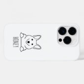 Peeking Beagle Niedlicher Individuelle Name Handy- Case-Mate iPhone Hülle (Rückseite (Horizontal))