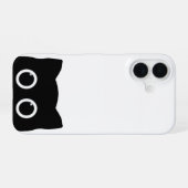 Peeking Black Cat iPhone 16 Hülle (Rückseite (Horizontal))