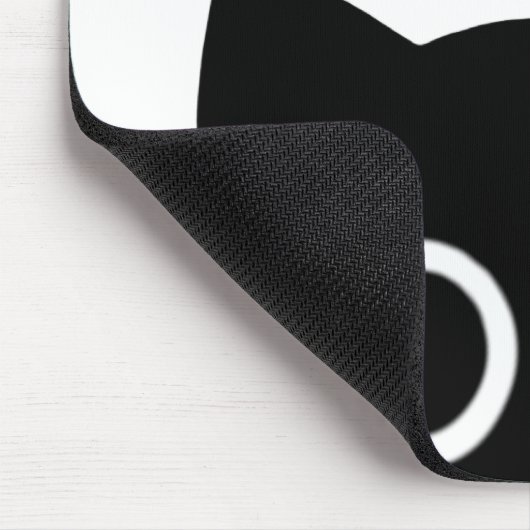 Peeking Black Cat Mousepad (Ecke)