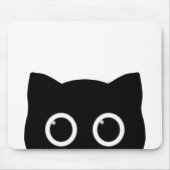Peeking Black Cat Mousepad (Vorne)