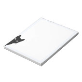 Peeking Black Cat Notizblock (Rotiert)