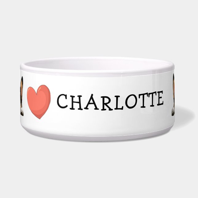 Peeking Black Corgi Customize Theme Napf (Vorderseite)