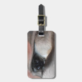 Peeking Blue Mit Augen Siamese Kitten unter der De Gepäckanhänger (Vorderseite vertikal)