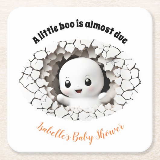 Peeking Boo Ghost Baby Shooting Paper Untersetzer (Vorderseite)