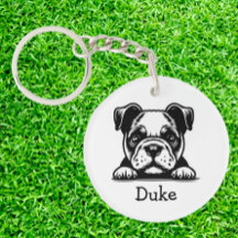 Peeking Boxer Terrier Puppy Personalisiert