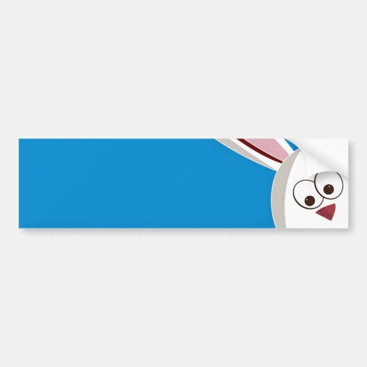 Peeking Bunny Autoaufkleber (Vorne)