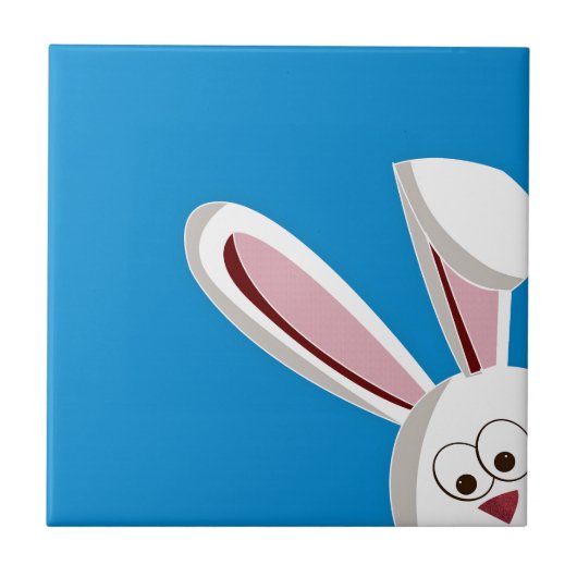Peeking Bunny Fliese (Vorderseite)