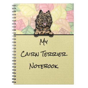Peeking Cairn Bull Terrier Notebook Notizblock
