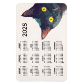 Peeking Cat Design 2025 Kalender Magnetkarte Magnet (Vertikal)
