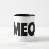 Peeking Cat Meow Design Coffee Mug Tasse (Zentrum)