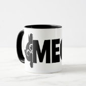 Peeking Cat Meow Design Coffee Mug Tasse (Vorderseite Links)