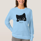 Peeking Cat Personalize T-Shirt (Vorderseite)