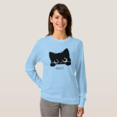 Peeking Cat Personalize T-Shirt (Vorne ganz)