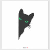 Peeking-Cat-Silhouette-Decal-Notebook-Auto-Noteboo Aufkleber (Blatt)
