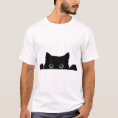 Peeking Cat Sticker T-Shirt (Vorderseite)