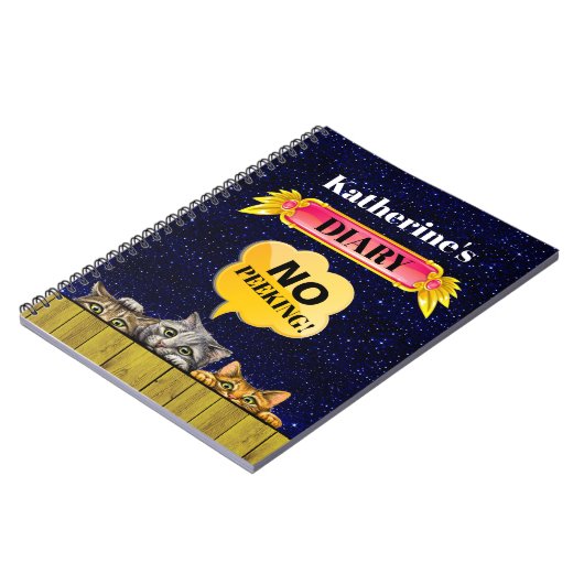 Peeking Cats Notebook Notizblock (Linke Seite)