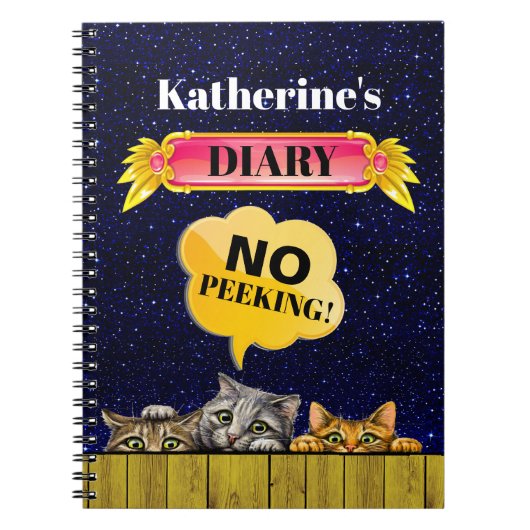 Peeking Cats Notebook Notizblock (Vorderseite)