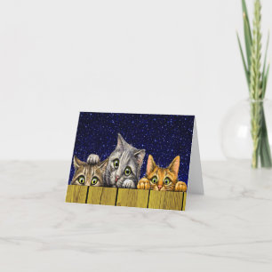 Peeking Cats Notecards Dankeskarte