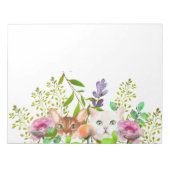 Peeking Cats Wasserfarbe Notizblock (Vorderseite)