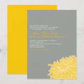 Peeking Chrysanthemum Hochzeit Einladung (Vorne/Hinten)