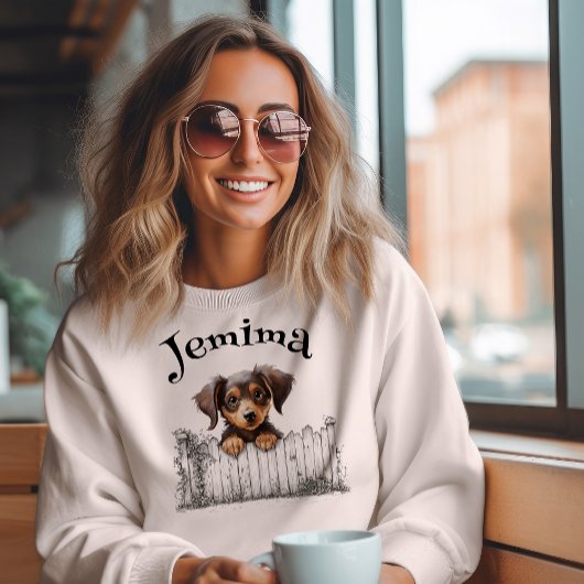 Peeking Dog Customisable Sweatshirt