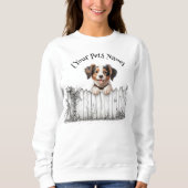 Peeking Dog Customisable Sweatshirt (Vorderseite)