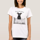 Peeking Dog Customisable T-Shirt (Vorderseite)