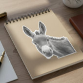 Peeking Donkey Funny Aufkleber