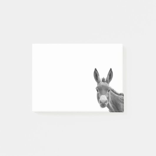 Peeking Donkey Niedlich Post-it Klebezettel (Vorderseite)