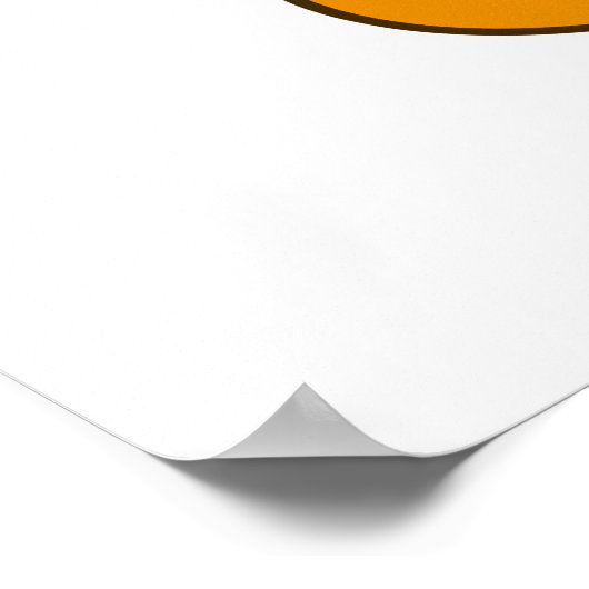 Peeking Duck Funny Animal Disc Pun Poster (Ecke)