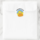 Peeking Duck Funny Animal Disc Pun Runder Aufkleber (Tasche)