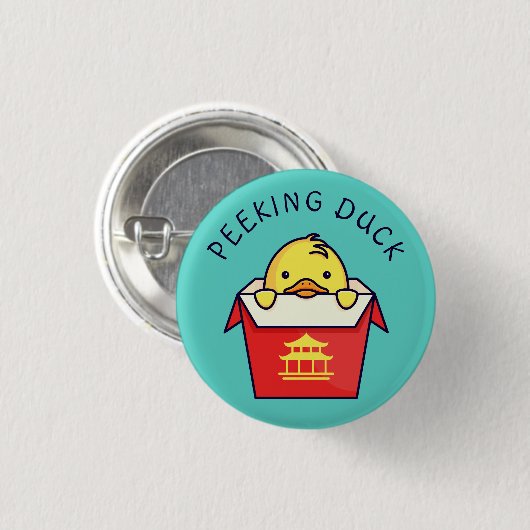 Peeking Duck Pun Button (Vorne & Hinten)