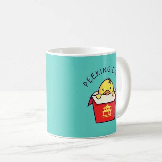 Peeking Duck Pun Kaffeetasse (VorderseiteRechts)