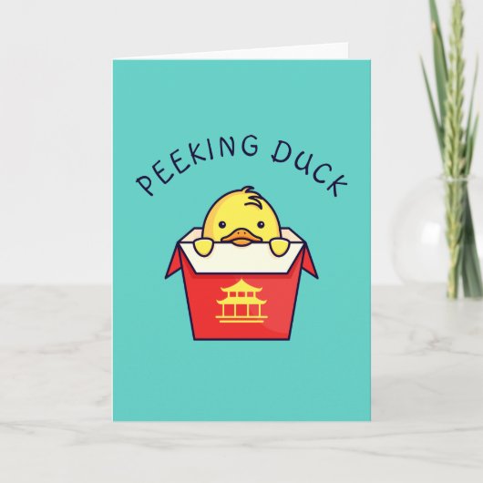 Peeking Duck Pun Karte (Vorderseite)