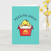 Peeking Duck Pun Karte (Gelbe Blume)