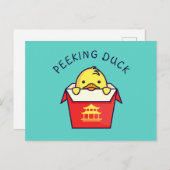 Peeking Duck Pun Postkarte (Vorne/Hinten)