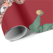 Peeking Elf Holiday Geschenkpapier (Rolleneckpunkt)