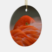 Peeking Flamingo Keramik Ornament (Rechts)