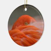 Peeking Flamingo Keramik Ornament (Links)