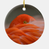Peeking Flamingo Keramik Ornament (Hinten)