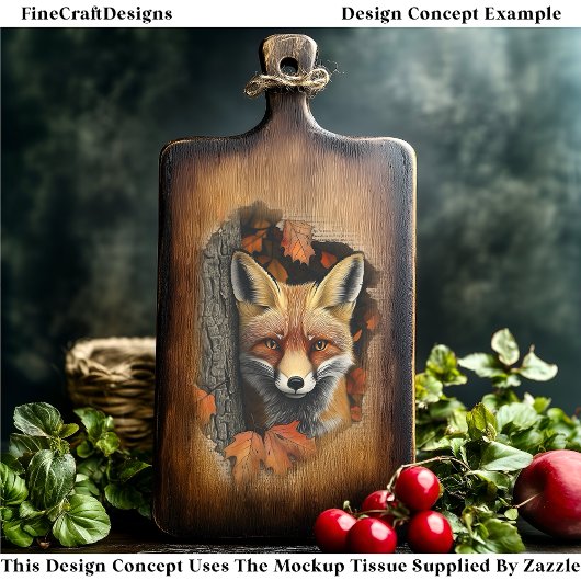 Peeking Fox Herbstleaves Ephemera BK5 Decoupage Seidenpapier